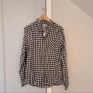 Timberland Buffalo Check Button Down Shirt White & Black